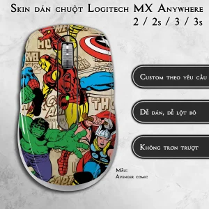 Skin dán chuột Logitech MX Anywhere mẫu Avenger comic