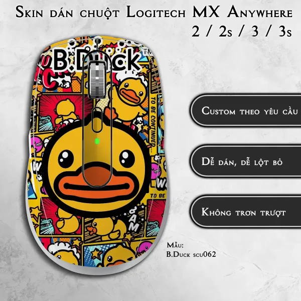 Skin dán chuột Logitech MX Anywhere mẫu B.Duck scu062