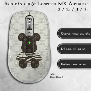 Skin dán chuột Logitech MX Anywhere mẫu Brick Bear 3