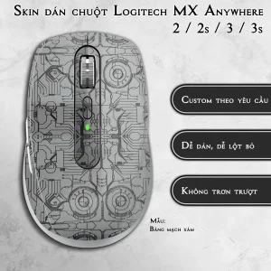 Skin dán chuột Logitech MX Anywhere mẫu Bảng mạch xám