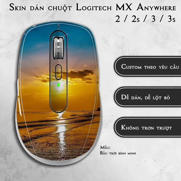 Skin dán chuột Logitech MX Anywhere mẫu Bầu trời bình minh