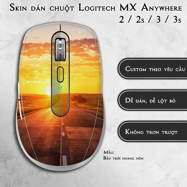 Skin dán chuột Logitech MX Anywhere mẫu Bầu trời hoàng hôn