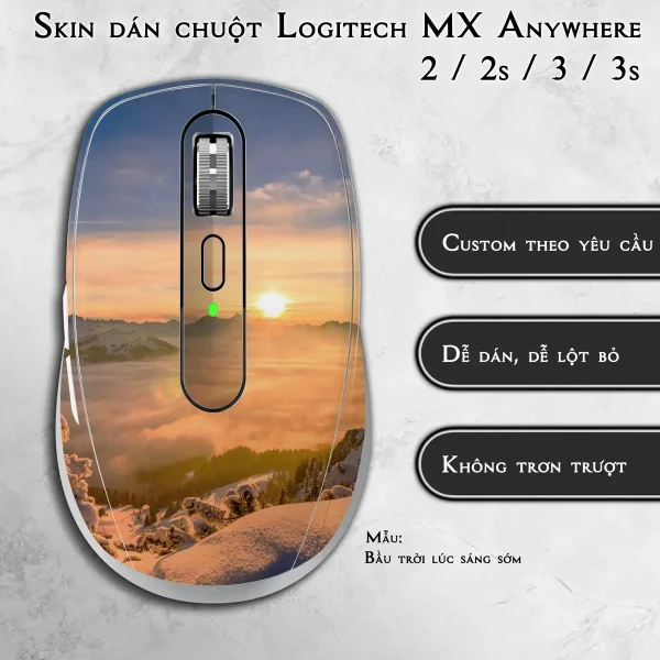 Skin dán chuột Logitech MX Anywhere mẫu Bầu trời lúc sáng sớm