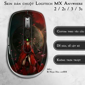 Skin dán chuột Logitech MX Anywhere mẫu Bỉ Ngạn Hoa acp004