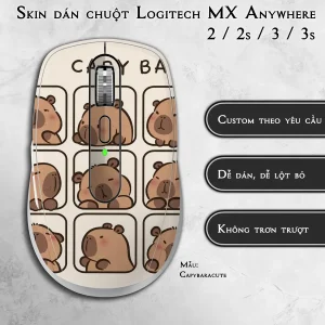 Skin dán chuột Logitech MX Anywhere mẫu Capybaracute