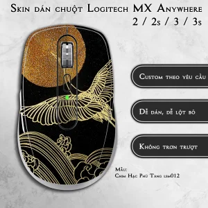 Skin dán chuột Logitech MX Anywhere mẫu Chim Hạc Phù Tang lsm012