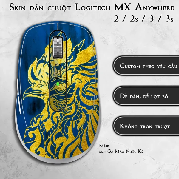 Skin dán chuột Logitech MX Anywhere mẫu con Gà Mão Nhật Kê