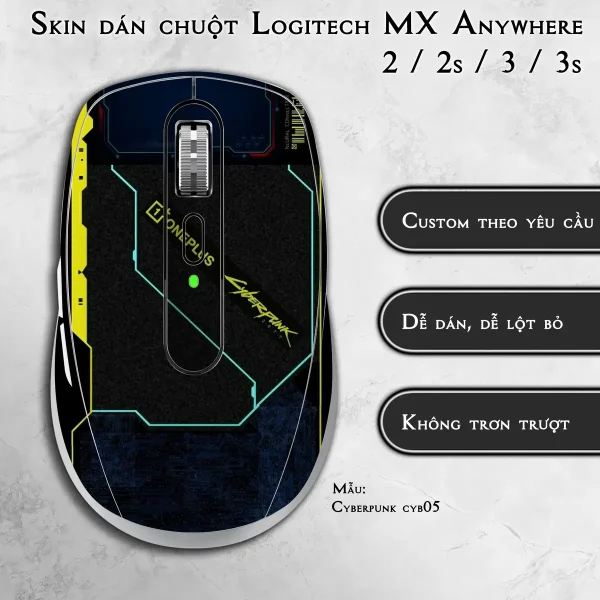 Skin dán chuột Logitech MX Anywhere mẫu Cyberpunk cyb05