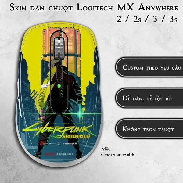 Skin dán chuột Logitech MX Anywhere mẫu Cyberpunk cyb06