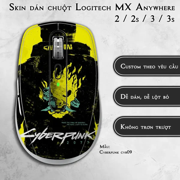 Skin dán chuột Logitech MX Anywhere mẫu Cyberpunk cyb09