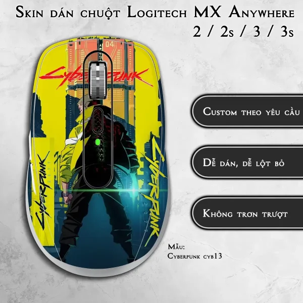 Skin dán chuột Logitech MX Anywhere mẫu Cyberpunk cyb13