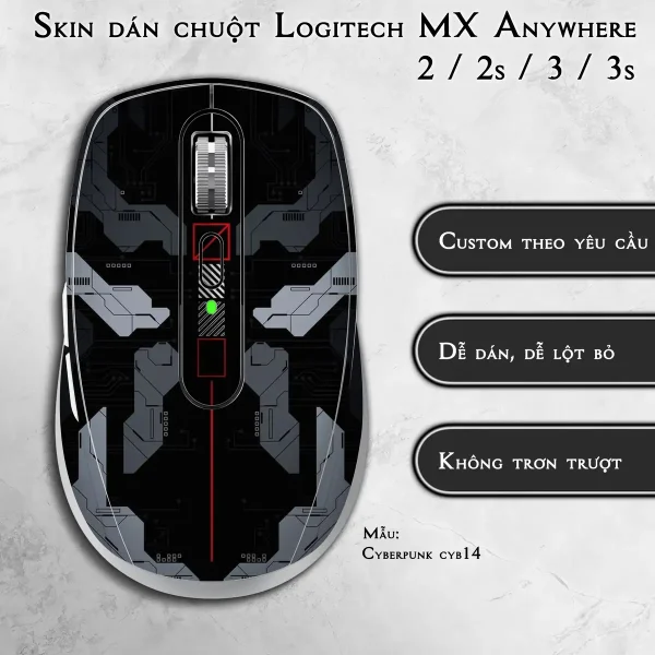 Skin dán chuột Logitech MX Anywhere mẫu Cyberpunk cyb14