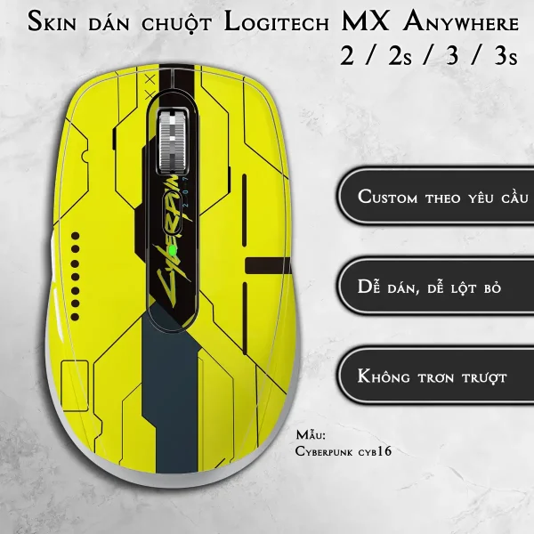 Skin dán chuột Logitech MX Anywhere mẫu Cyberpunk cyb16
