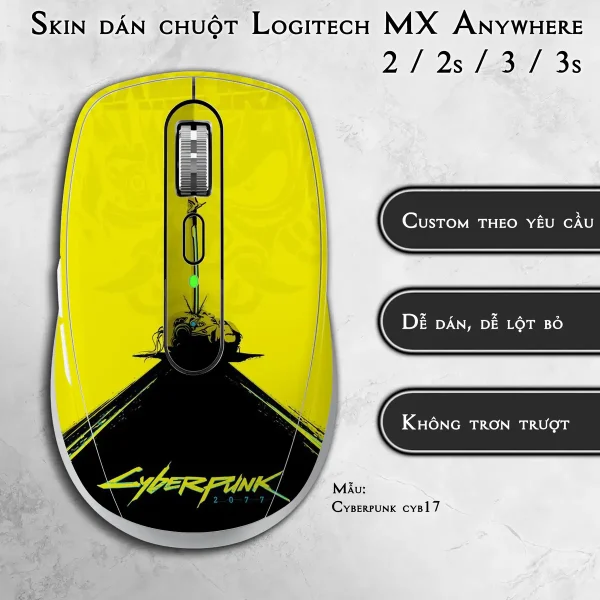 Skin dán chuột Logitech MX Anywhere mẫu Cyberpunk cyb17