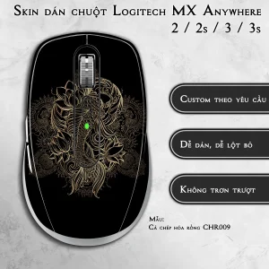 Skin dán chuột Logitech MX Anywhere mẫu Cá chép hóa rồng CHR009