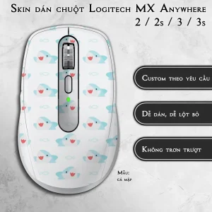 Skin dán chuột Logitech MX Anywhere mẫu cá mập