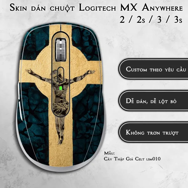 Skin dán chuột Logitech MX Anywhere mẫu Cây Thập Giá Celt lsm010