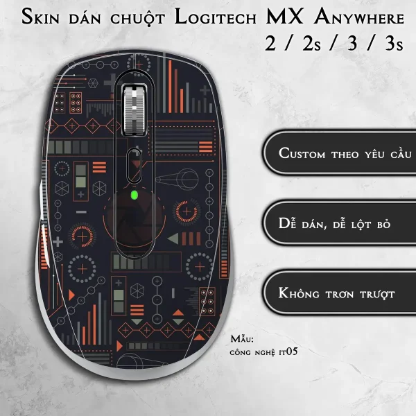 Skin dán chuột Logitech MX Anywhere mẫu công nghệ it05