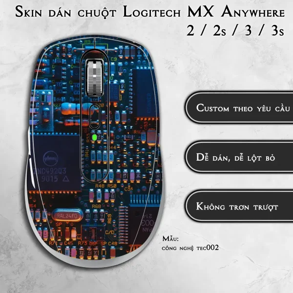 Skin dán chuột Logitech MX Anywhere mẫu công nghệ tec002