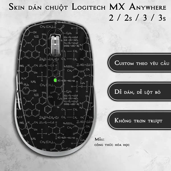 Skin dán chuột Logitech MX Anywhere mẫu công thức hóa học