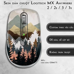 Skin dán chuột Logitech MX Anywhere mẫu cảnh rừng GSM171