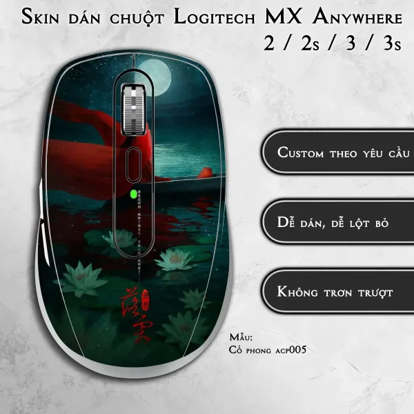 Skin dán chuột Logitech MX Anywhere mẫu Cổ phong acp005