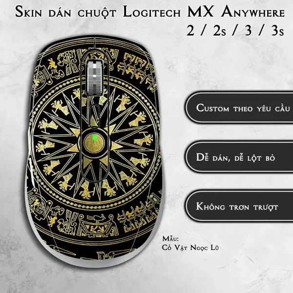 Skin dán chuột Logitech MX Anywhere mẫu Cổ Vật Ngọc Lũ
