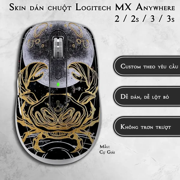 Skin dán chuột Logitech MX Anywhere mẫu Cự Giải
