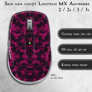 Skin dán chuột Logitech MX Anywhere mẫu da rắn hồng