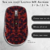 Skin dán chuột Logitech MX Anywhere mẫu da rắn đỏ cam Skin dán chuột Logitech MX Anywhere mẫu da rắn đỏ cam