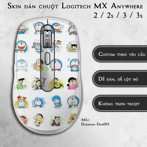 Skin dán chuột Logitech MX Anywhere mẫu Doremon Dor001