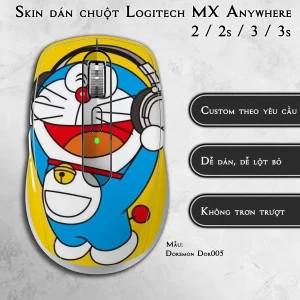 Skin dán chuột Logitech MX Anywhere mẫu Doremon Dor005