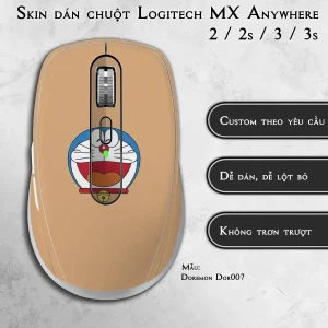 Skin dán chuột Logitech MX Anywhere mẫu Doremon Dor007