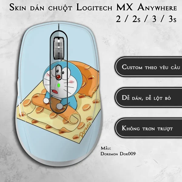 Skin dán chuột Logitech MX Anywhere mẫu Doremon Dor009