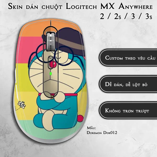 Skin dán chuột Logitech MX Anywhere mẫu Doremon Dor012