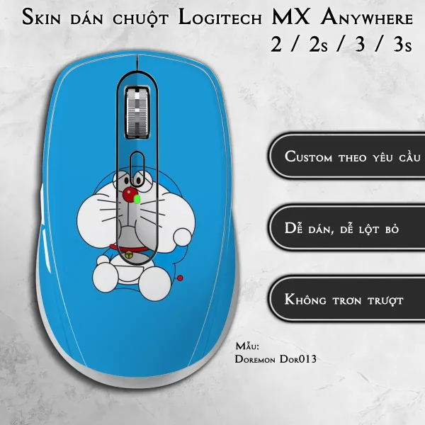Skin dán chuột Logitech MX Anywhere mẫu Doremon Dor013