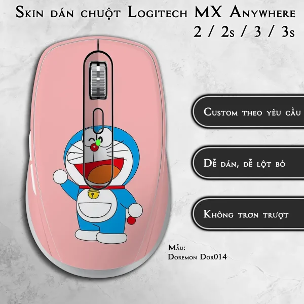 Skin dán chuột Logitech MX Anywhere mẫu Doremon Dor014