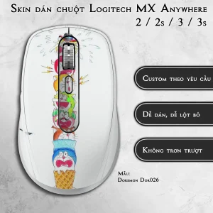 Skin dán chuột Logitech MX Anywhere mẫu Doremon Dor026