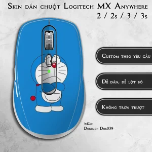 Skin dán chuột Logitech MX Anywhere mẫu Doremon Dor039