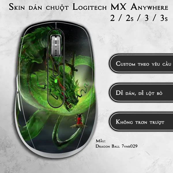 Skin dán chuột Logitech MX Anywhere mẫu Dragon Ball 7vnr029