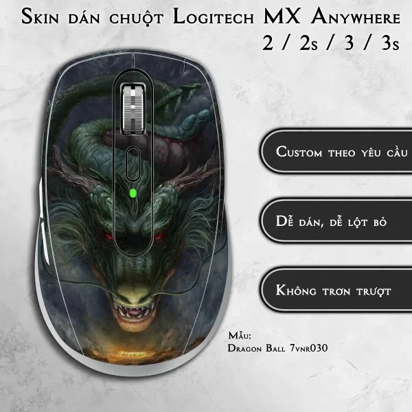 Skin dán chuột Logitech MX Anywhere mẫu Dragon Ball 7vnr030