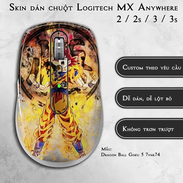 Skin dán chuột Logitech MX Anywhere mẫu Dragon Ball Goku 5 7vnr74