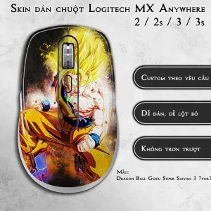 Skin dán chuột Logitech MX Anywhere mẫu Dragon Ball Goku Super Saiyan 3 7vnr79