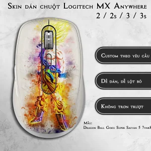 Skin dán chuột Logitech MX Anywhere mẫu Dragon Ball Goku Super Saiyan 5 7vnr81