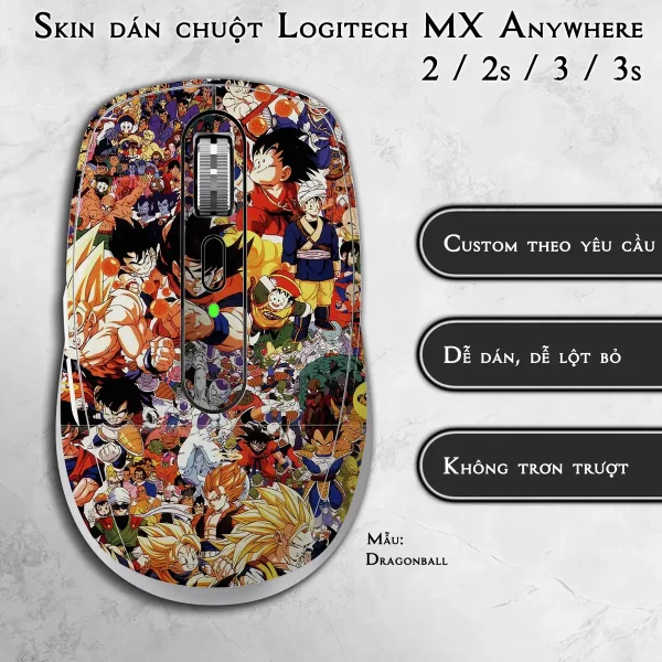 Skin dán chuột Logitech MX Anywhere mẫu Dragonball