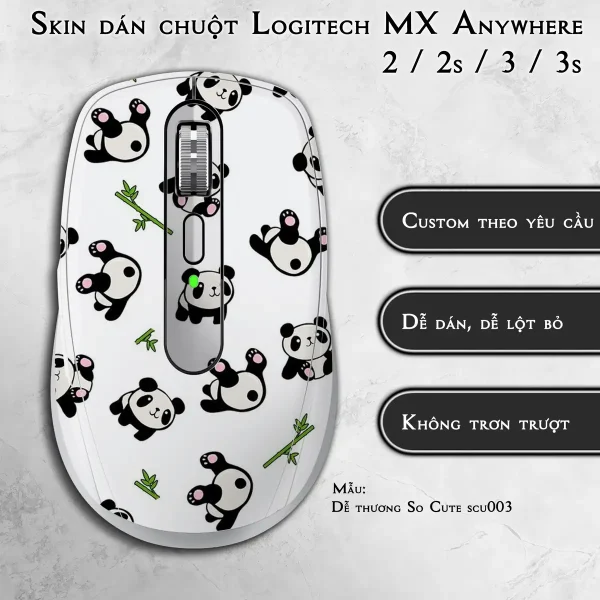Skin dán chuột Logitech MX Anywhere mẫu Dễ thương So Cute scu003
