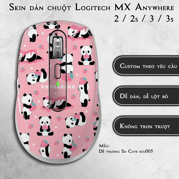 Skin dán chuột Logitech MX Anywhere mẫu Dễ thương So Cute scu005