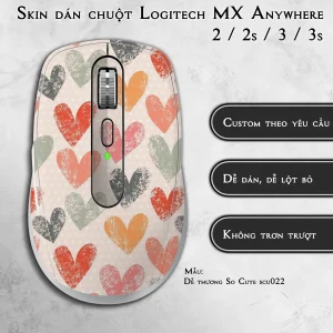 Skin dán chuột Logitech MX Anywhere mẫu Dễ thương So Cute scu022
