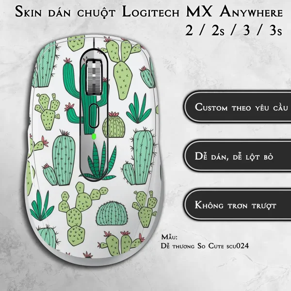 Skin dán chuột Logitech MX Anywhere mẫu Dễ thương So Cute scu024