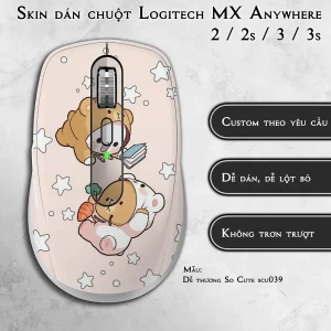 Skin dán chuột Logitech MX Anywhere mẫu Dễ thương So Cute scu039